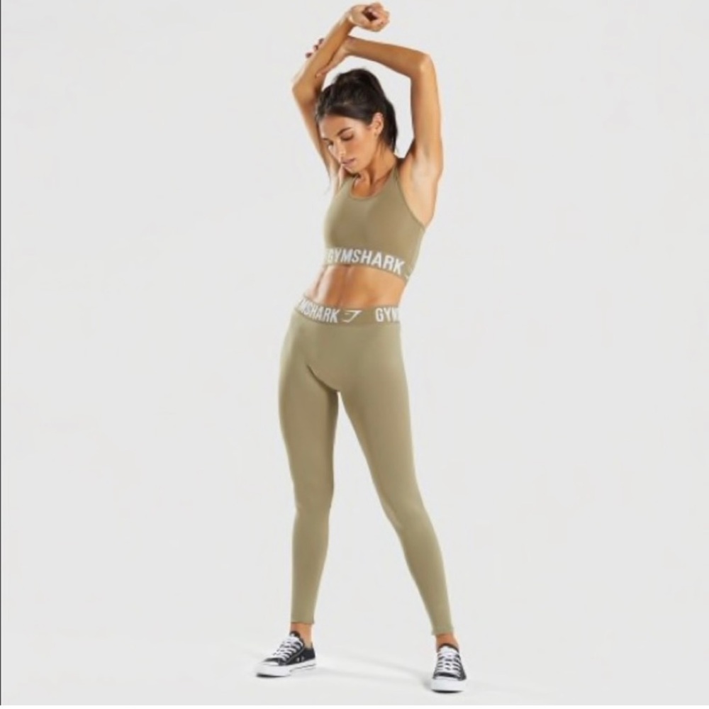 Gymshark flex leggings in khaki